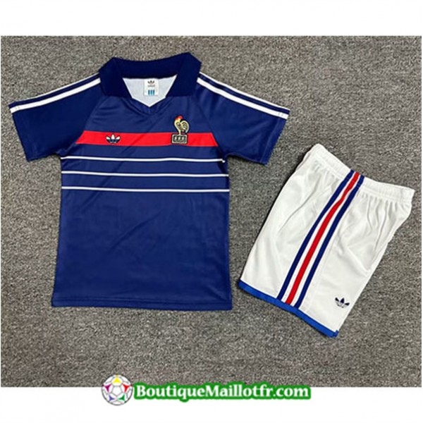 Maillot France Enfant Retro 1982 84 Domicile