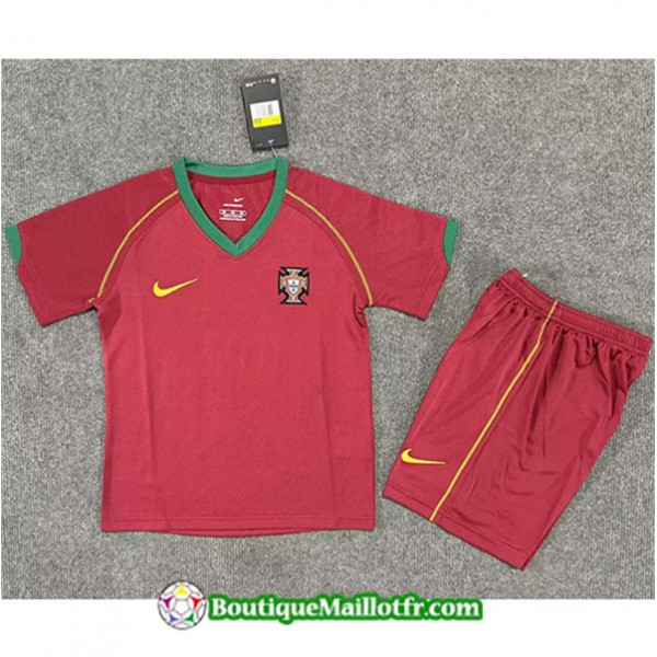 Maillot Portugal Enfant Retro 2006 Domicile