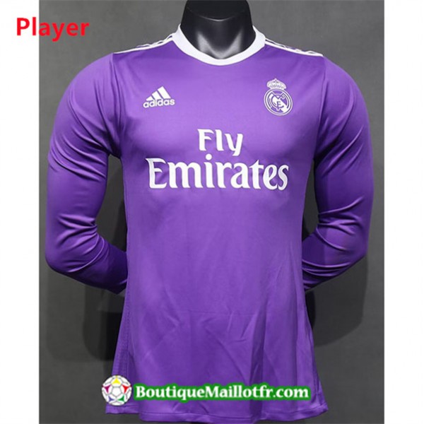 Maillot Real Madrid Player Retro 2016 17 Manche Lo...