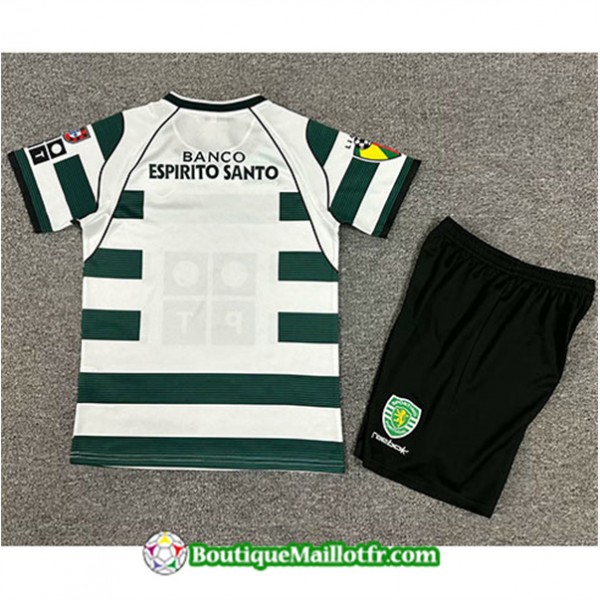 Maillot Sporting Lisbonne Enfant Retro 2001 03 Domicile