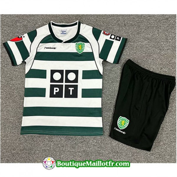 Maillot Sporting Lisbonne Enfant Retro 2001 03 Dom...