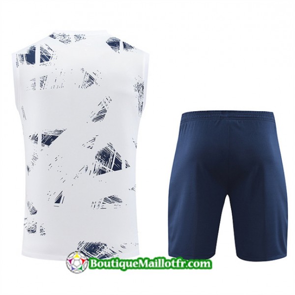 Maillot Kit Entraînement Paris Saint Germain Debardeur 2024 2025 Blanc