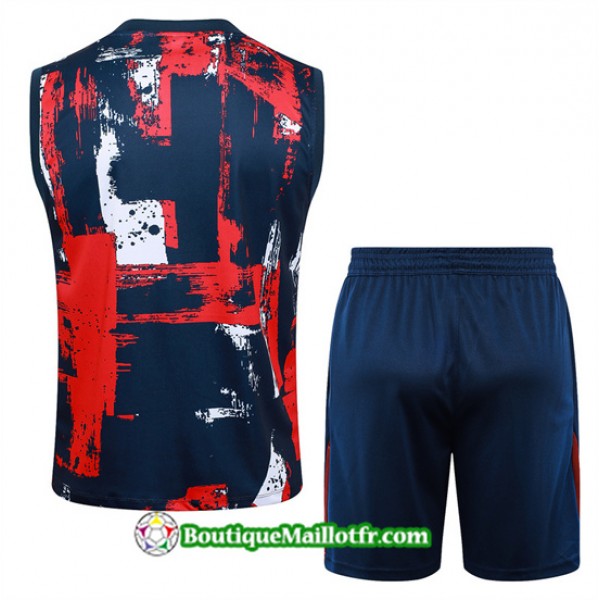 Maillot Kit Entraînement Paris Saint Germain Debardeur 2024 2025 Bleu Marine