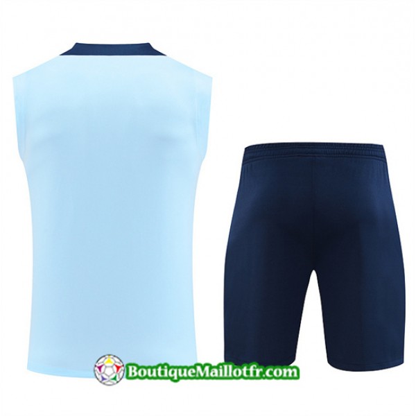 Maillot Kit Entraînement Paris Saint Germain Debardeur 2024 2025 Bleu Clair