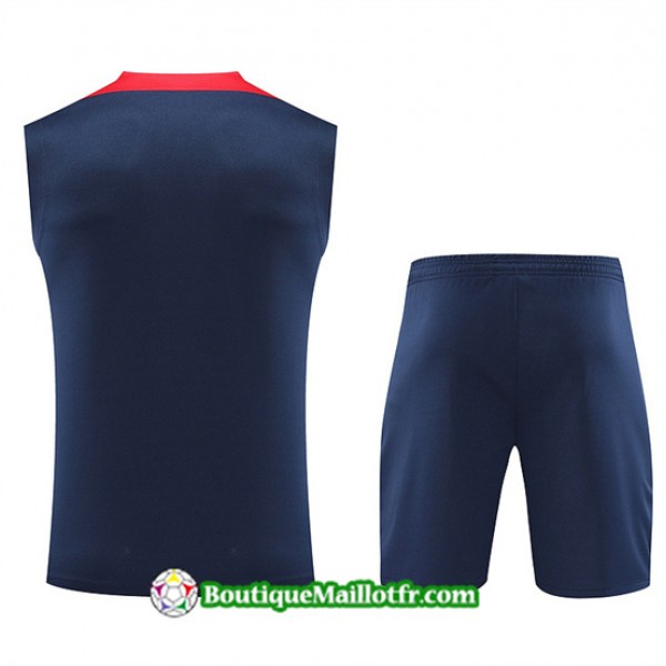 Maillot Kit Entraînement Paris Saint Germain Debardeur 2024 2025 Bleu Marine