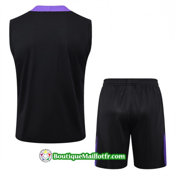 Maillot Kit Entraînement Paris Saint Germain Debardeur 2024 2025 Noir