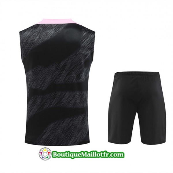 Maillot Kit Entraînement Paris Saint Germain Debardeur 2024 2025 Noir