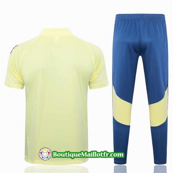 Maillot Kit Entraînement Paris Saint Germain Polo Training 2024 2025 Jaune Clair