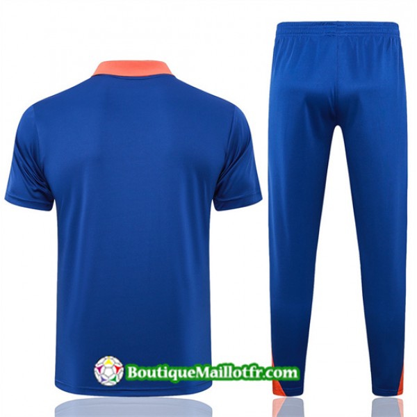 Maillot Kit Entraînement Pays Bas Polo Training 2024 2025 Bleu