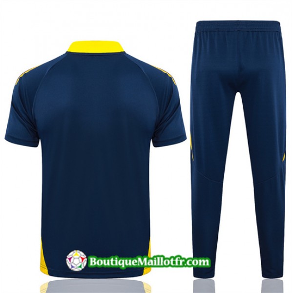 Maillot Kit Entraînement Real Madrid Polo Training 2024 2025 Bleu Marine