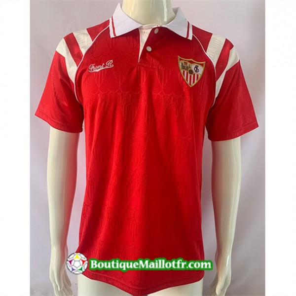 Maillot Seville Retro 1992 93 Exterieur Rouge