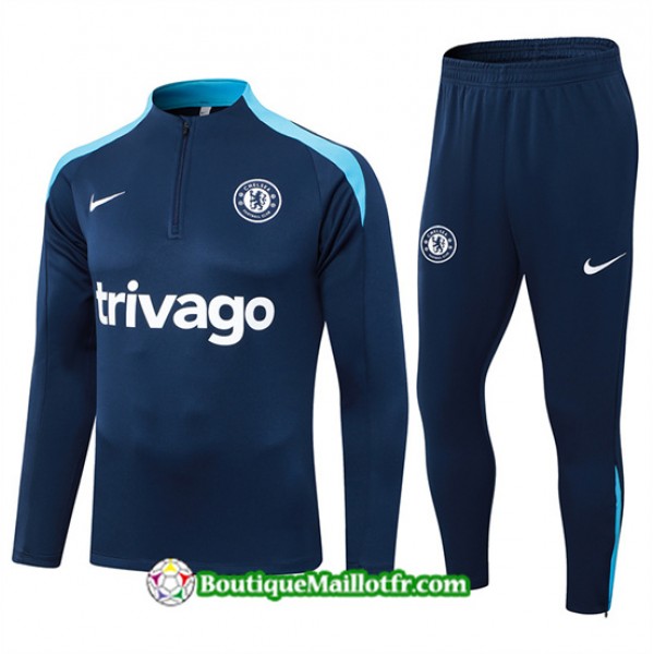 Survetement Chelsea 2024 2025 Bleu Marine