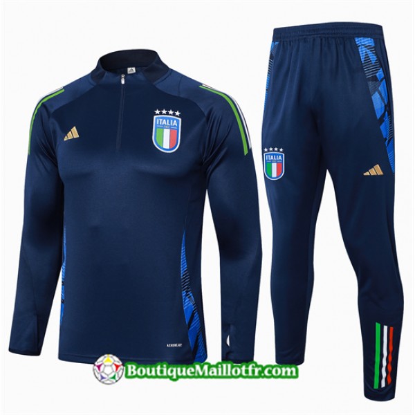 Survetement Italie Enfant 2024 2025 Bleu Marine