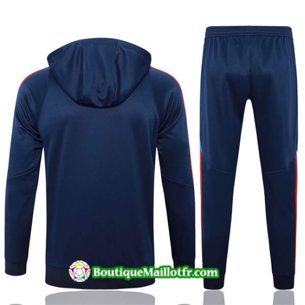 Sweatshirt Italie Enfant 2024 2025 à Capuche Bleu Marine