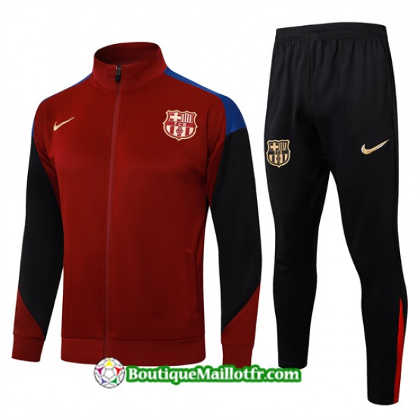 Veste Survetement Barcelone 2024 2025 Rouge Bordea...