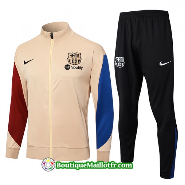 Veste Survetement Barcelone Enfant 2024 2025 Jaune...