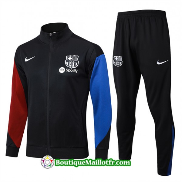 Veste Survetement Barcelone Enfant 2024 2025 Noir