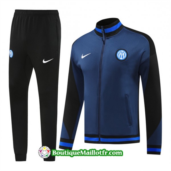 Veste Survetement Inter Milan 2024 2025 Bleu Marin...