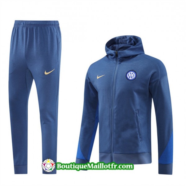 Veste Survetement Inter Milan 2024 2025 à Capuche...