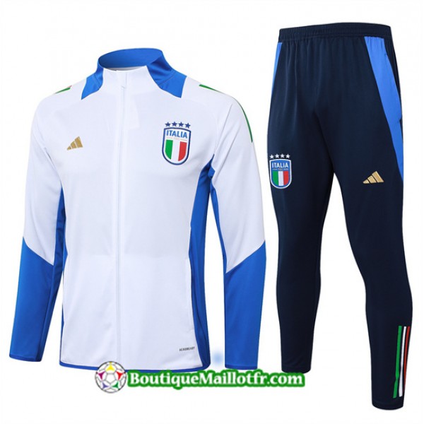 Veste Survetement Italie 2024 2025 Blanc