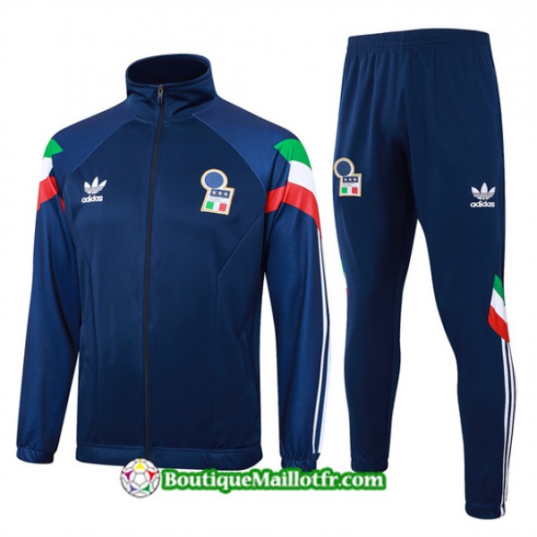 Veste Survetement Italie 2024 2025 Bleu Marine