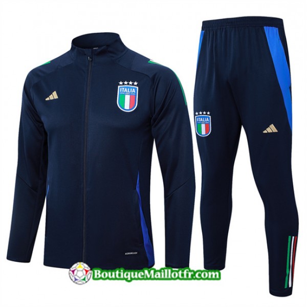 Veste Survetement Italie 2024 2025 Bleu Marine