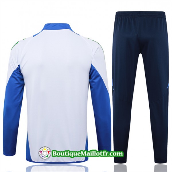 Veste Survetement Italie Enfant 2024 2025 Blanc