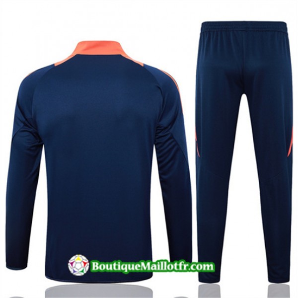 Veste Survetement Manchester United 2024 2025 Bleu Marine