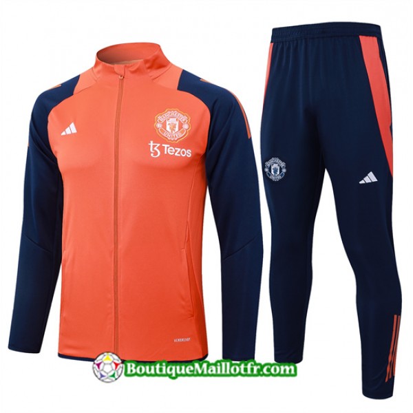 Veste Survetement Manchester United 2024 2025 Oran...