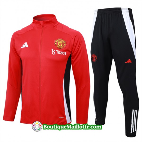 Veste Survetement Manchester United 2024 2025 Roug...