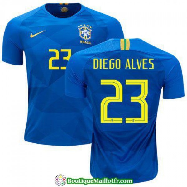 Maillot Bresil Diego Alves 2018 Exterieur