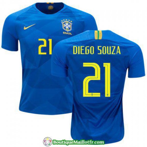 Maillot Bresil Diego Souza 2018 Exterieur