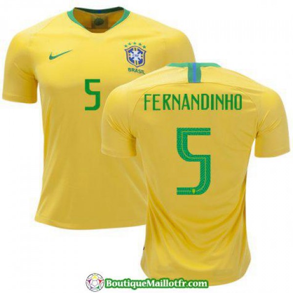 Maillot Bresil Fernandinho 2018 Domicile