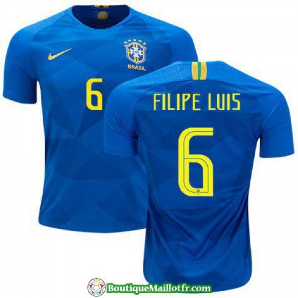 Maillot Bresil Filipe Luis 2018 Exterieur