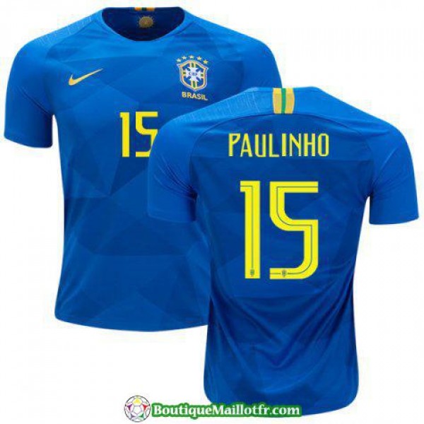 Maillot Bresil Paulinho 2018 Exterieur