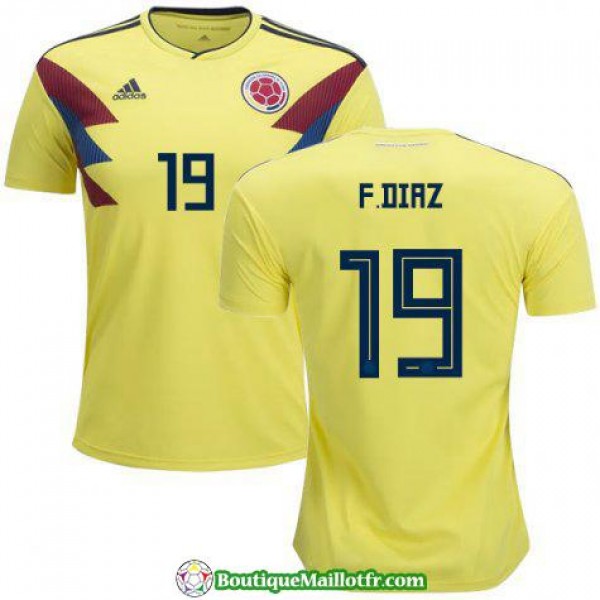 Maillot Colombie F Diaz 2018 Domicile