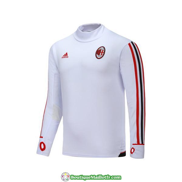 Survetement Ac Milan 2017-2018 Col Haut Blanc