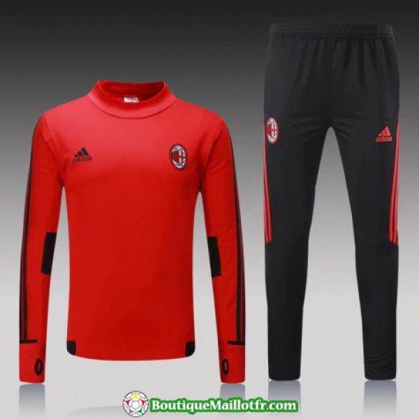 Survetement Ac Milan 2017-2018 Col Haut Rouge