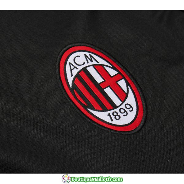 Survetement Ac Milan 2018 2019 Fermeture Eclair Noir