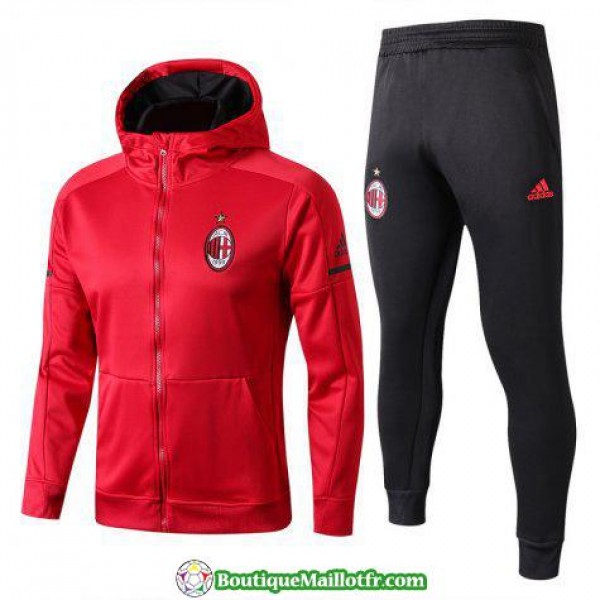 Sweat A Capuche Ac Milan 2017 2018 Ensemble Comple...