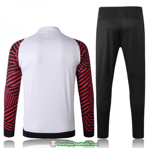 Veste Ac Milan 2018 2019 Ensemble Complet Blanc