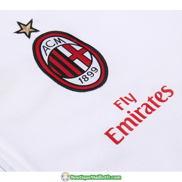 Veste Ac Milan 2018 2019 Ensemble Complet Blanc