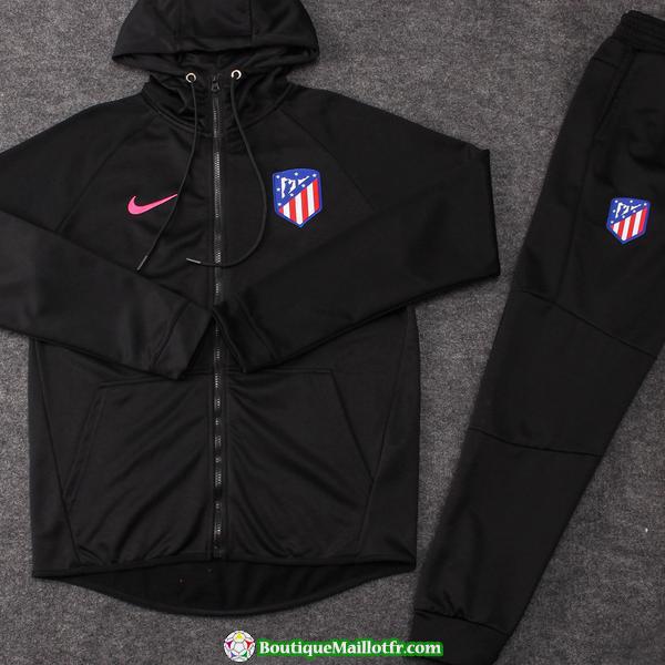 Sweat A Capuche Atletico Madrid 2017 2018 Ensemble Complet Noir