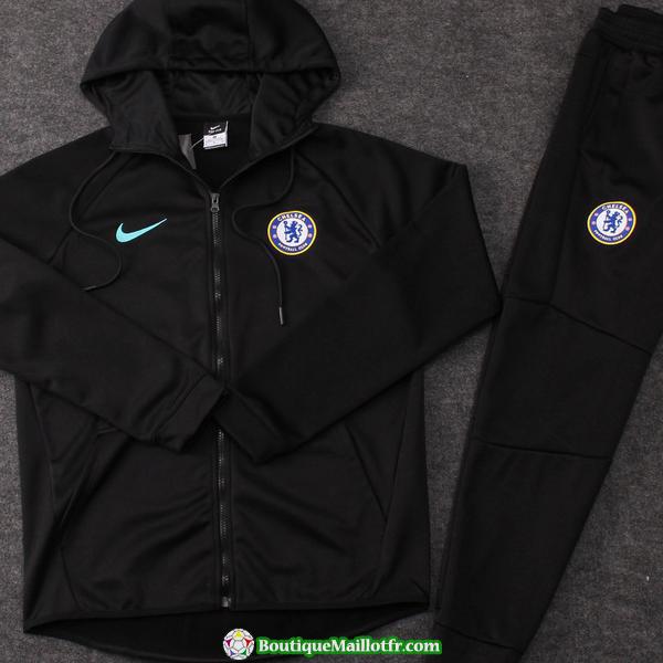 Sweat A Capuche Chelsea 2017 2018 Ensemble Complet Noir